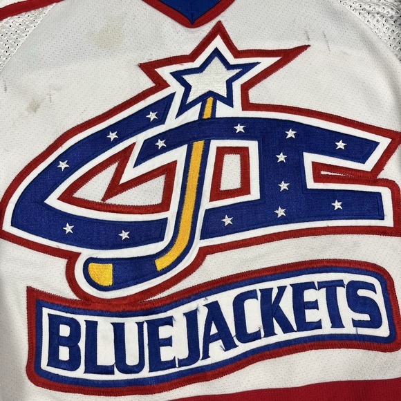 Vintage Cambridge Isanti‎ Bluejackets Hockey Jersey High School Minnesota MN - Picture 4 of 14